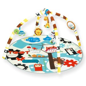 Flower animal color contrast design fitness frame baby crawling mat