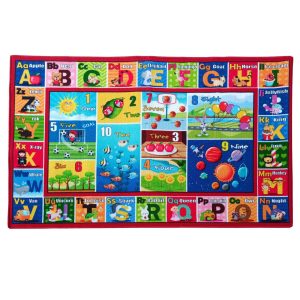 English alphanumeric knowledge wearable non-slip baby crawling mat