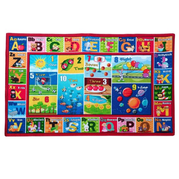 English alphanumeric knowledge wearable non-slip baby crawling mat