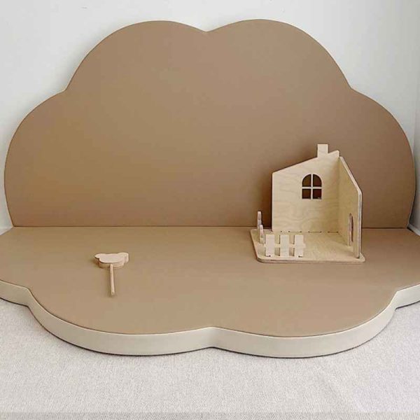 Cloud thickened foldable anti-collision baby crawling mat against the wall