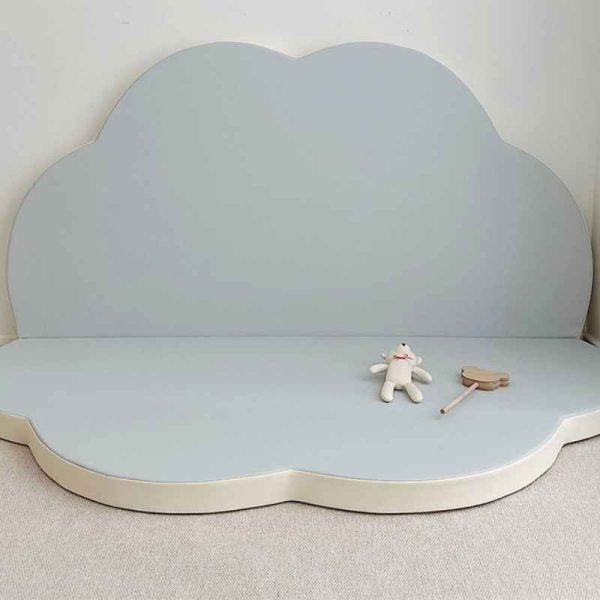 Cloud thickened foldable anti-collision baby crawling mat against the wall