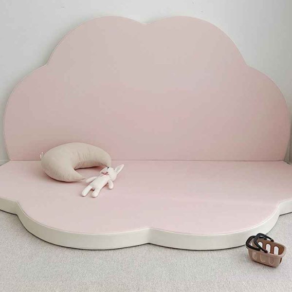 Cloud thickened foldable anti-collision baby crawling mat against the wall