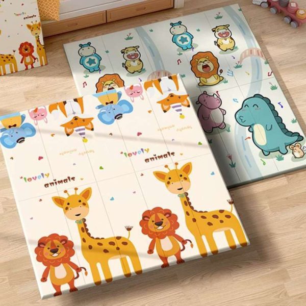 Thickened anti-fall foldable xpe material baby crawling mat