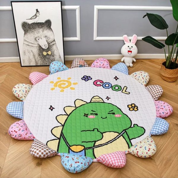 Cotton sunflower soft non-slip baby crawling mat