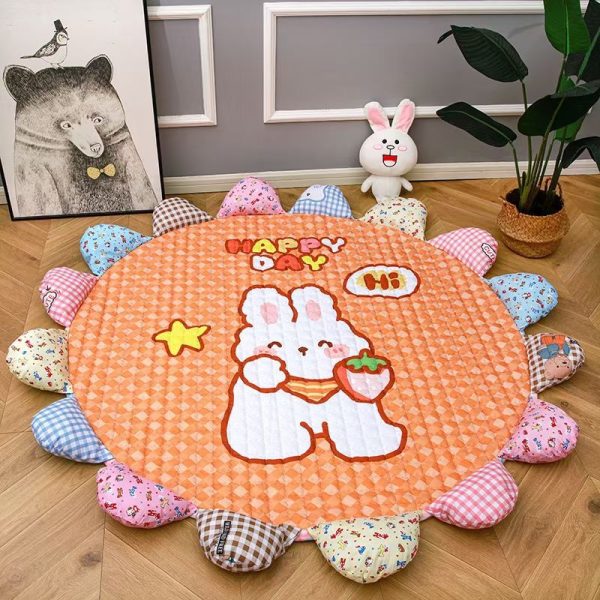 Cotton sunflower soft non-slip baby crawling mat