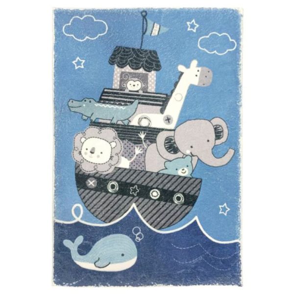 Cute cartoon imitation cashmere bedside anti-fall baby crawling mat