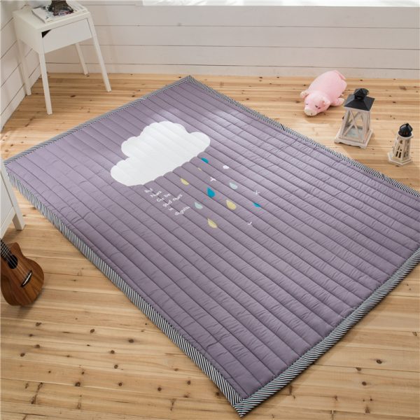 Cartoon quilted thickened cotton soft and skin-friendly baby crawling mat