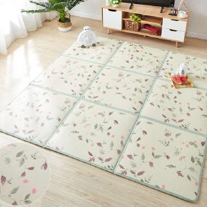 Spliced Japanese style folding summer rattan mat tatami baby crawling mat