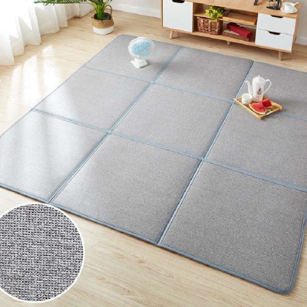 Spliced Japanese style folding summer rattan mat tatami baby crawling mat