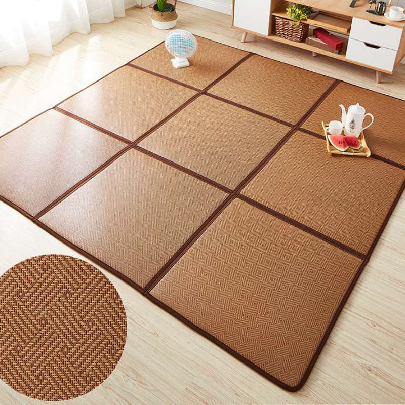 Spliced Japanese style folding summer rattan mat tatami baby crawling mat