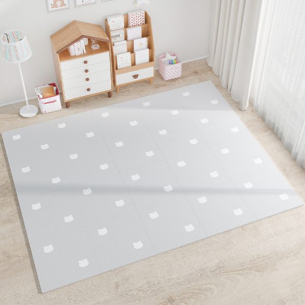 Bear pattern whole piece spliced foam floor mat baby crawling mat