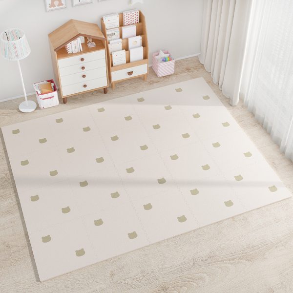 Bear pattern whole piece spliced foam floor mat baby crawling mat