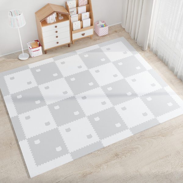 Bear pattern whole piece spliced foam floor mat baby crawling mat