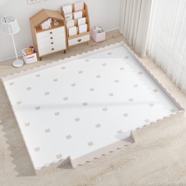 Bear pattern whole piece spliced foam floor mat baby crawling mat