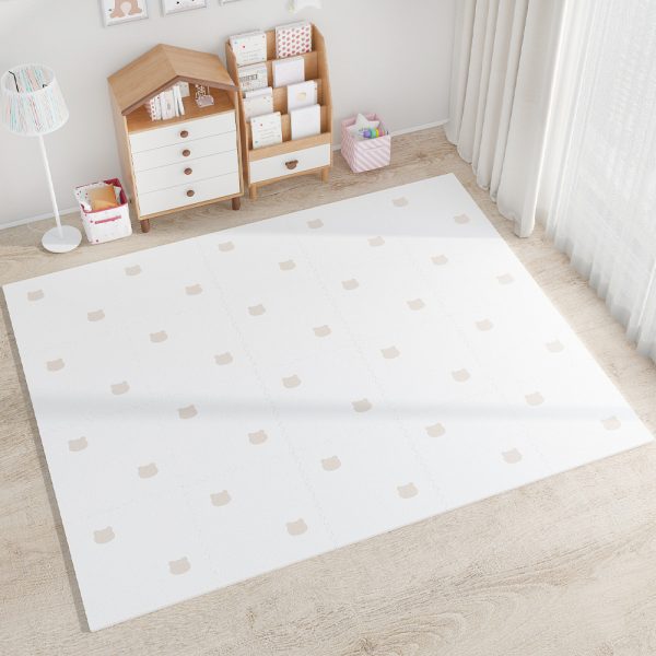 Bear pattern whole piece spliced foam floor mat baby crawling mat