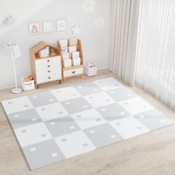 Bear pattern whole piece spliced foam floor mat baby crawling mat