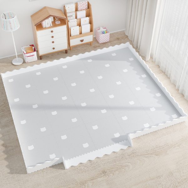 Bear pattern whole piece spliced foam floor mat baby crawling mat