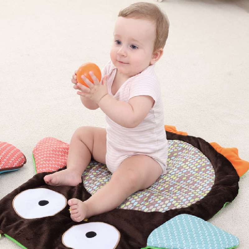 Cute owl 0-3 years old baby play blanket baby crawling mat