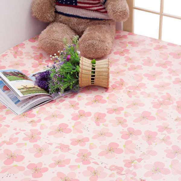 Water pattern lotus goldfish pattern stitching large baby crawling mat