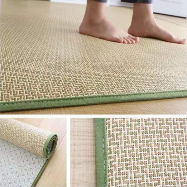 Warm in winter and cool in summer double-sided mat rattan woven baby crawling mat