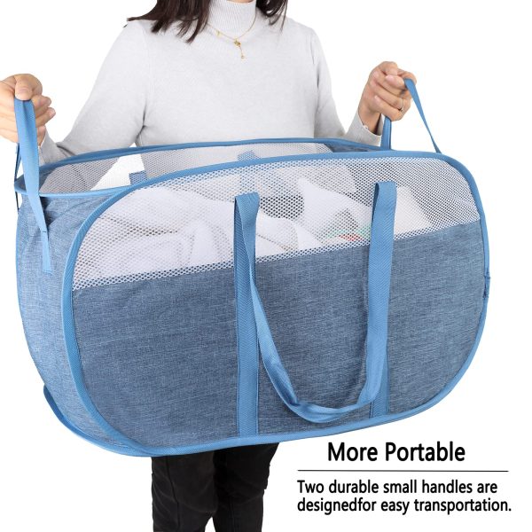 Pop Up Durable Handles Collapsible Laundry Basket