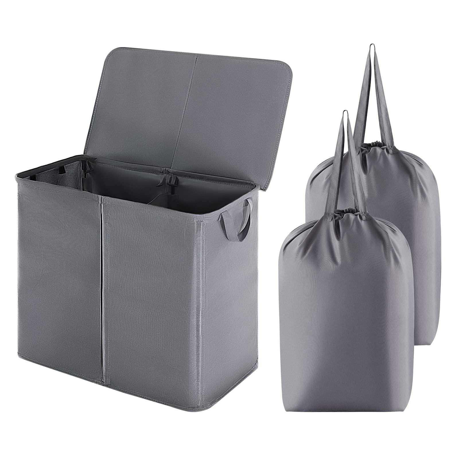 Double With Lid Removable Laundry Basket