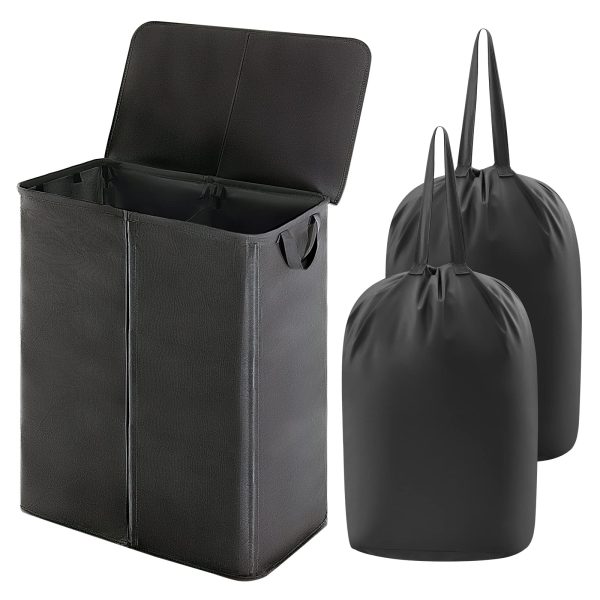 Double With Lid Removable Laundry Basket