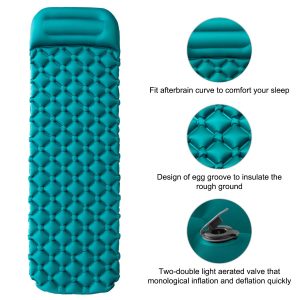 Inflatable outdoor moisture-proof picnic mat for single person