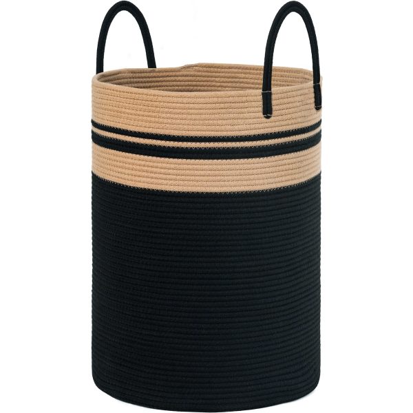 Tall Black Blanket Laundry Basket