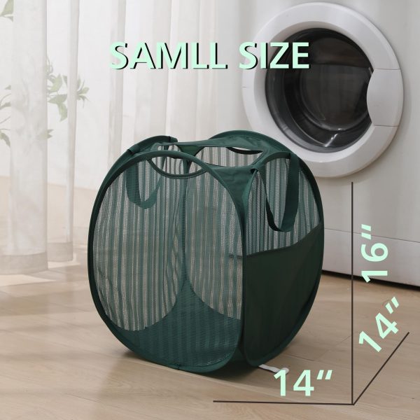 Solidly Foldable Handy Laundry Mesh Popup Basket