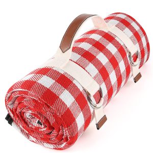 Outdoor INS Wind Folding Canvas Handle Picnic Mat