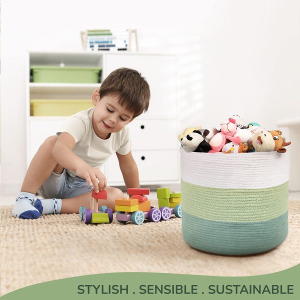 Large Recycled Cotton Rope Laundry Basket