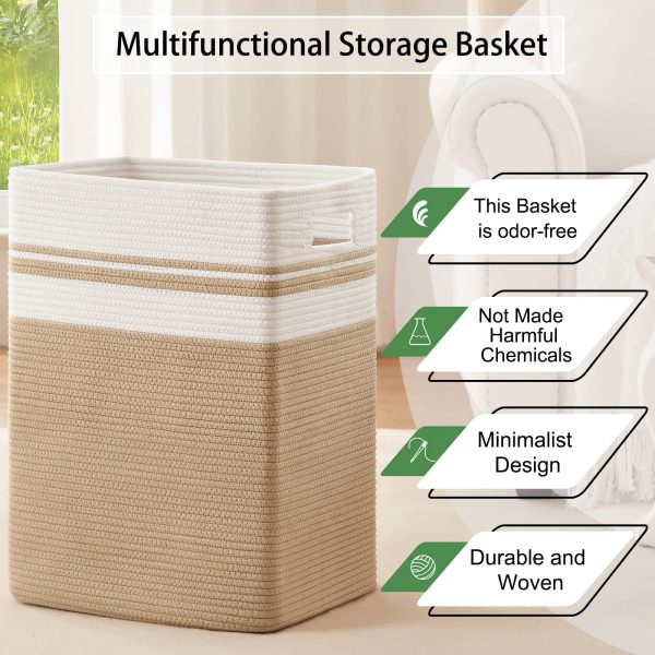 Collapsible Tall Large Handles Storage Basket