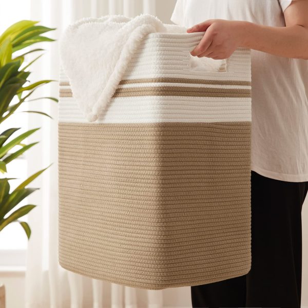 Collapsible Tall Large Handles Storage Basket