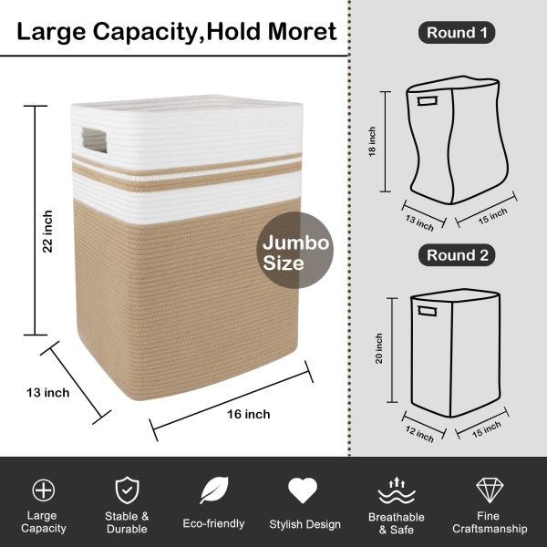 Collapsible Tall Large Handles Storage Basket