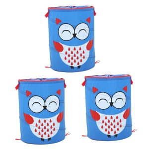 3Pcs Kids Collapsible Dirty Clothes Sundries Storage Laundry Baskets