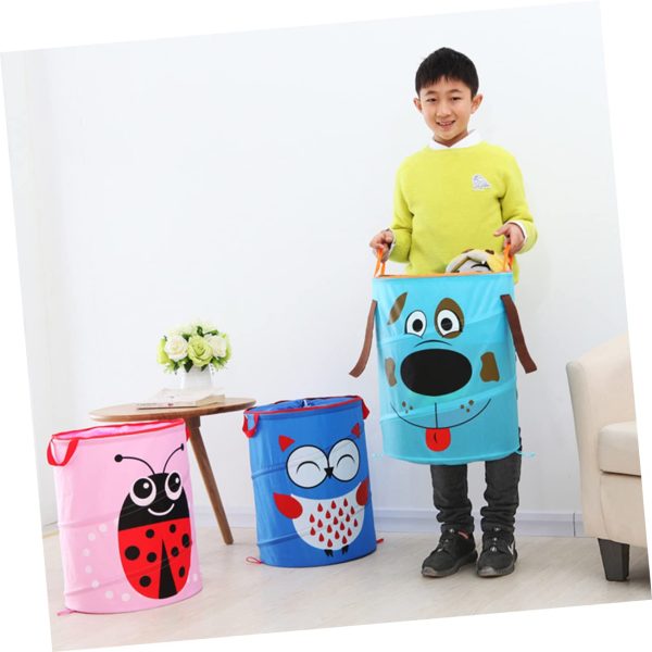 3Pcs Kids Collapsible Dirty Clothes Sundries Storage Laundry Baskets