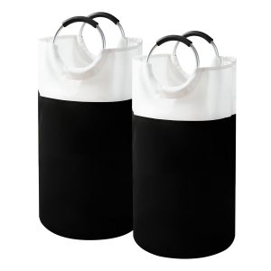 2 Pack Large Tall Collapsible WaterproofDirty Clothes Laundry Baskets