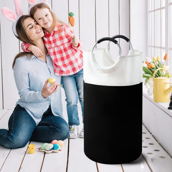 2 Pack Large Tall Collapsible WaterproofDirty Clothes Laundry Baskets