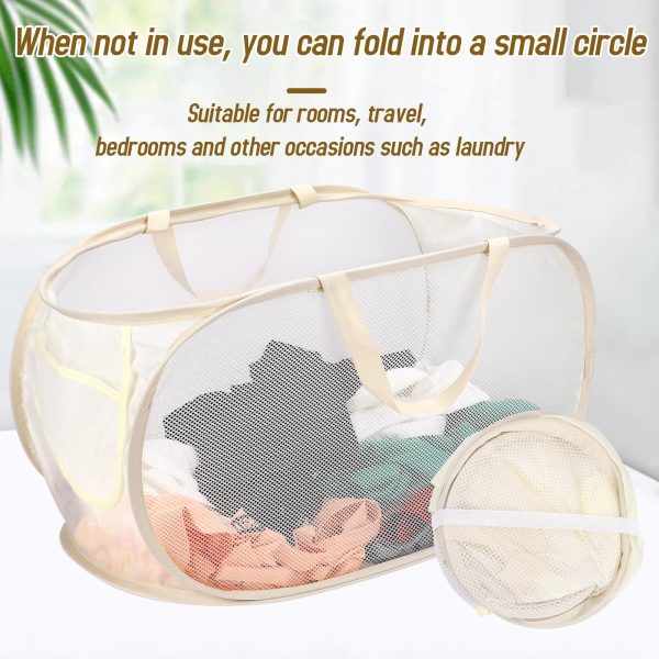 Large PopUp Foldable Mesh Laundry Basket