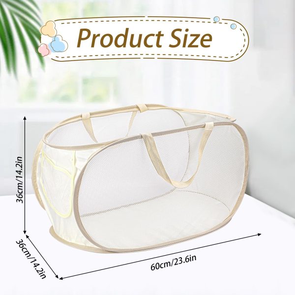 Large PopUp Foldable Mesh Laundry Basket