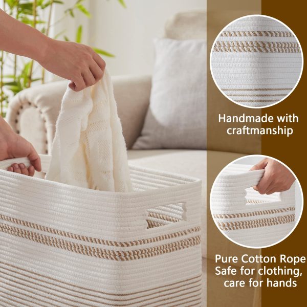 Large Woven Rope Tall Laundry Basket