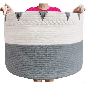 Large Cotton Rope Blanket Laundry Basket