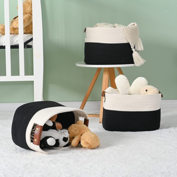 2 Pack Collapsible Rope Decorative Storage Laundry Basket