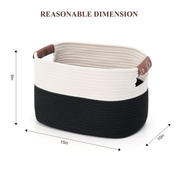 2 Pack Collapsible Rope Decorative Storage Laundry Basket