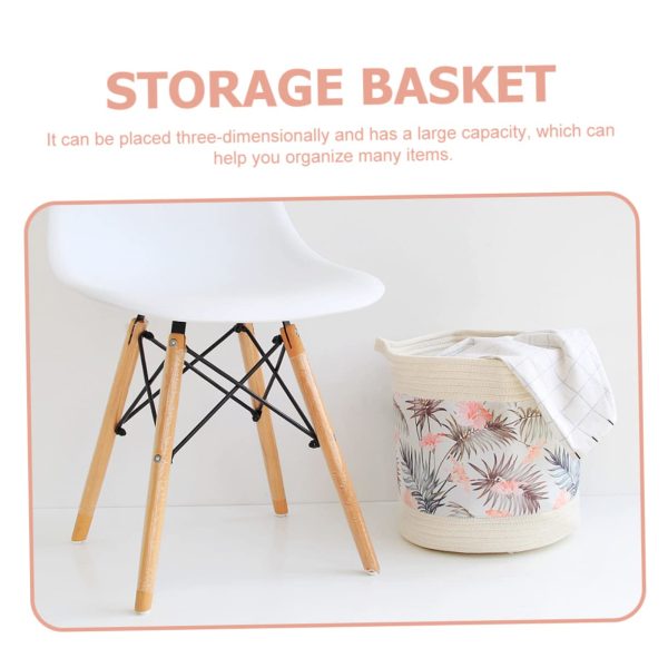 Collapsible Multipurpose Cotton Thread Baby Storage Laundry Basket