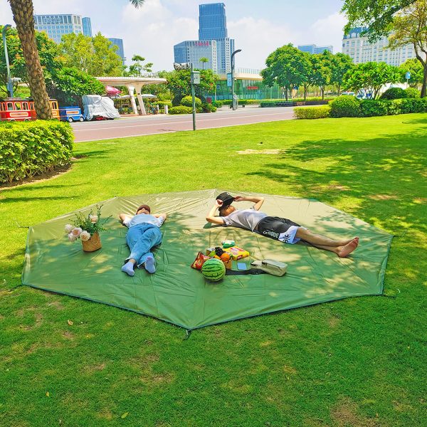 Oversized Oxford cloth waterproof and wear-resistant octagonal floor mat for picnic