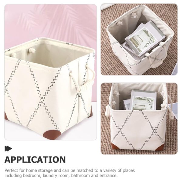 Foldable Rope Handles Dirty Clothes Storage Laundry Basket