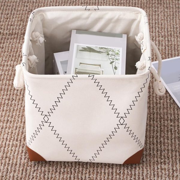 Foldable Rope Handles Dirty Clothes Storage Laundry Basket