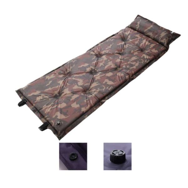 Single outdoor automatic inflatable sleeping mat picnic mat integrated pillow